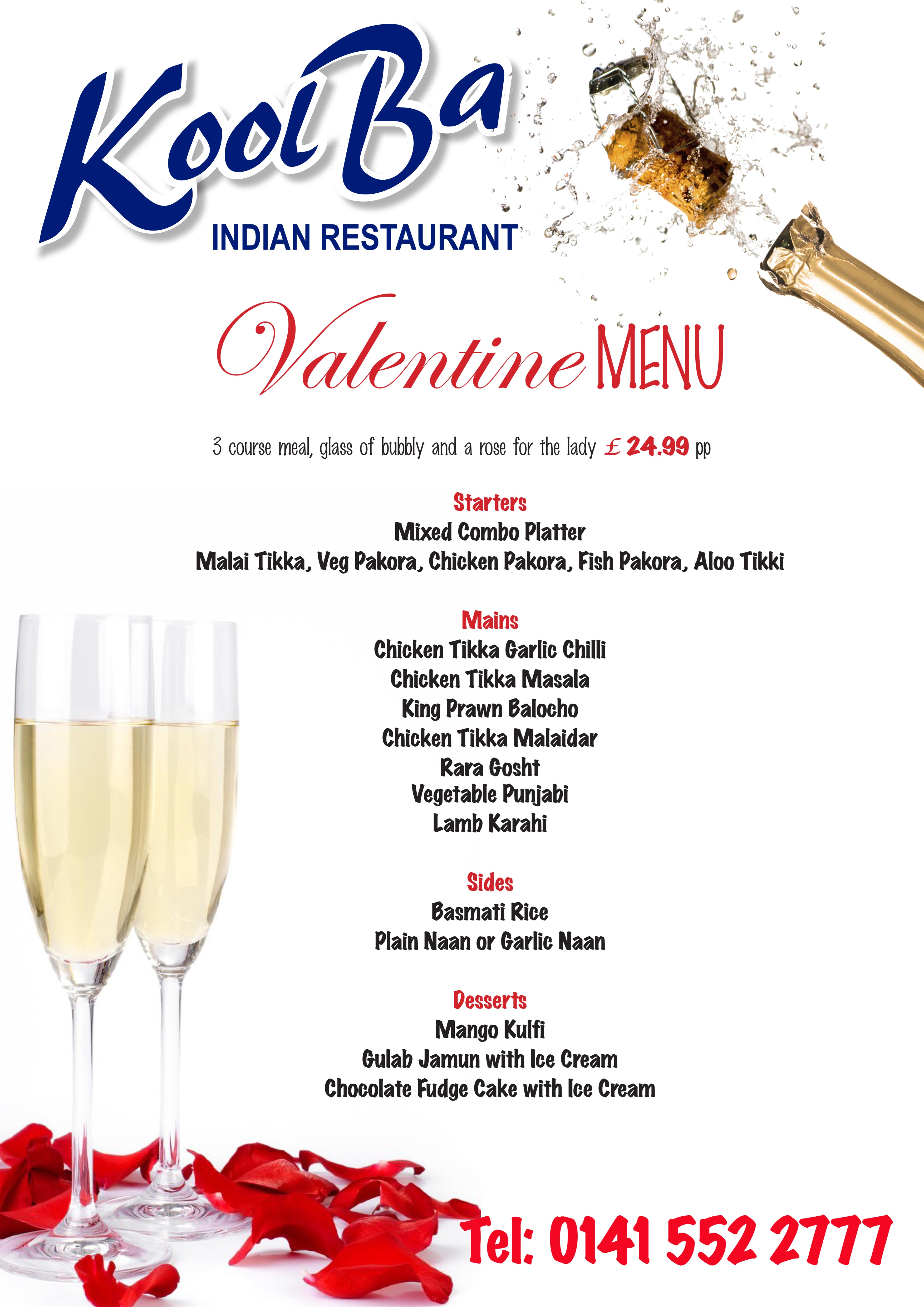valentines day ip menu
